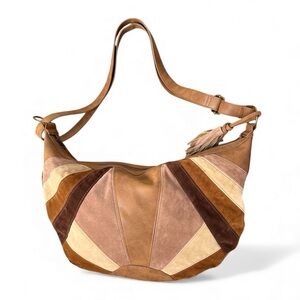 T-Shirt & Jeans Suede Bag Patchwork BOHO Brown Tassel Boho Crossbody Brown Bag